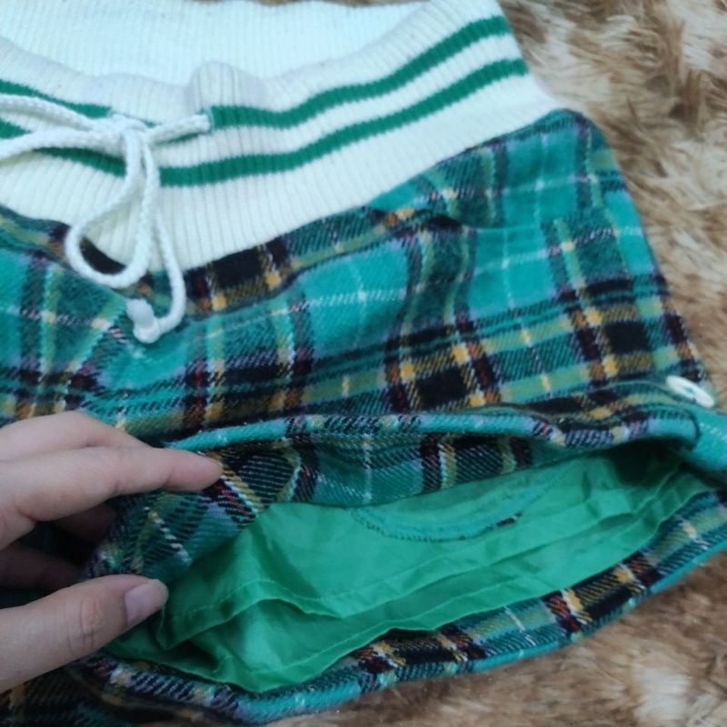 Quần shorts caro chất dạ