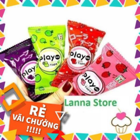 ( NAKHA456 ) Combo đủ 4 vị kẹo cuộn Play dạng gói - Thái Lan