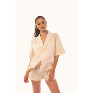 DAPHALE - Áo Blazer Tay Ngắn Cổ Danton Eleanor