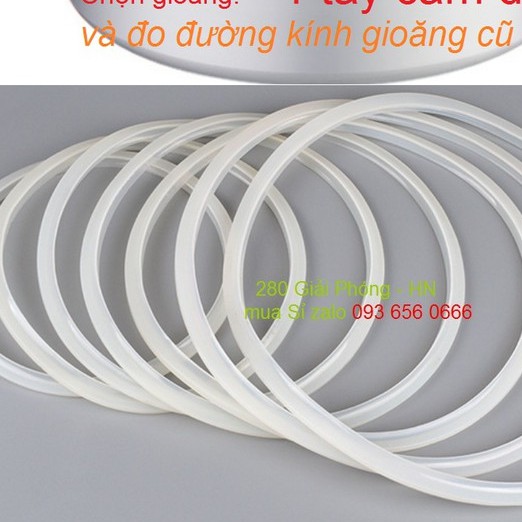 Gioăng cao su nồi áp suất các cỡ tất cả các loại nồi 12L, 15L 40L ( roăng gas / zoăng / zon / ron ga )