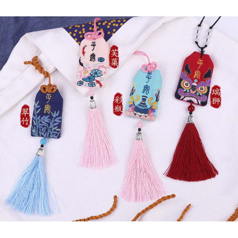 [ CÓ SẴN ] DIY / BỘ KIT THÊU TÚI PHƯỚC OMAMORI MẪU 3 &lt;3