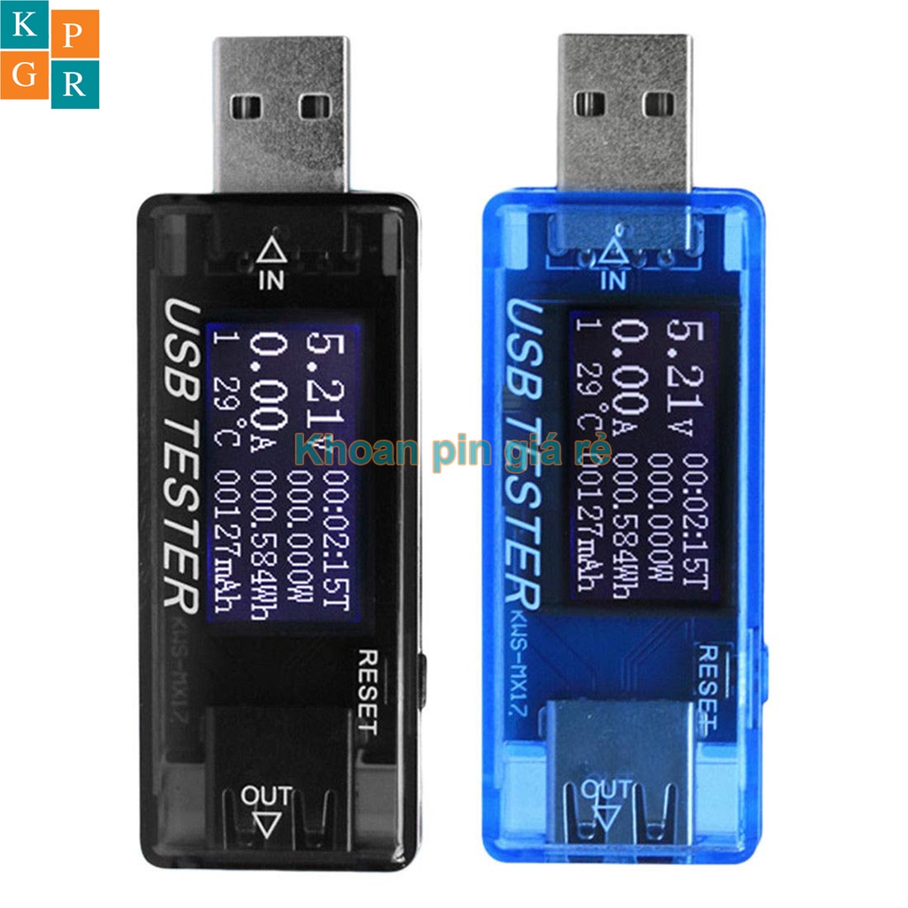KPGR Usb Test đo điện áp, dòng điện, dung lượng pin, công suất, nhiệt độ