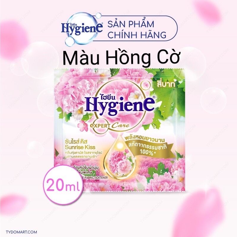 Nước xả vải hygiene 20ml của Thái Lan - 01 dây 12 gói đủ màu