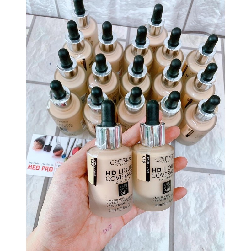 Kem nền catrice Hd liquid coverage foundation lasts up to 24h
