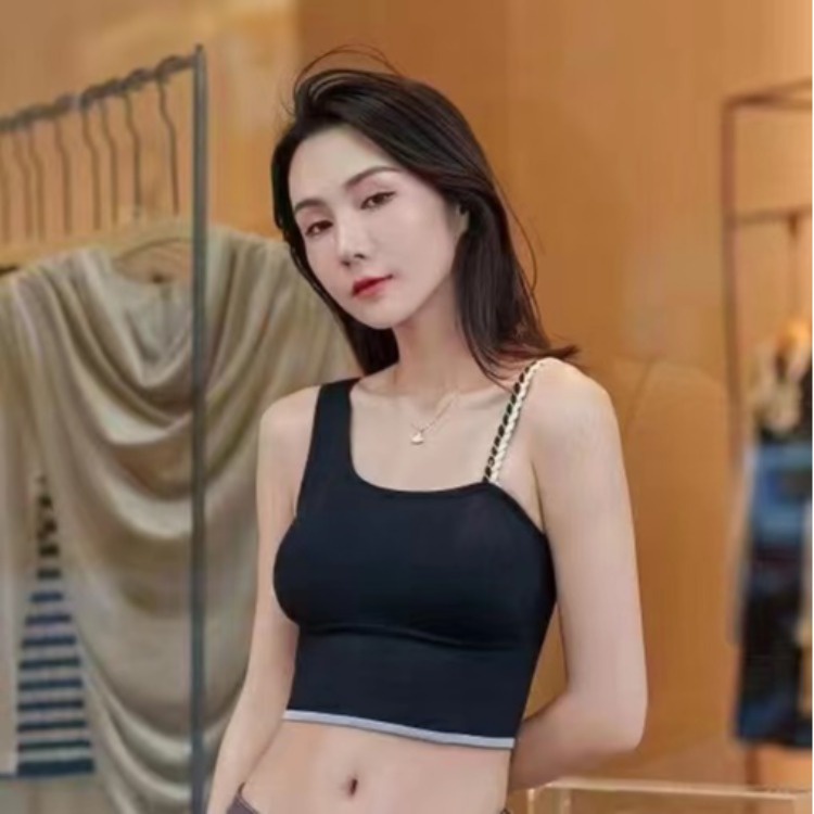 Áo Bra 2 Dây Kiểu Dáng Lệch Vai Dạng croptop | BigBuy360 - bigbuy360.vn