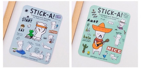 Sticker dán gấu cute