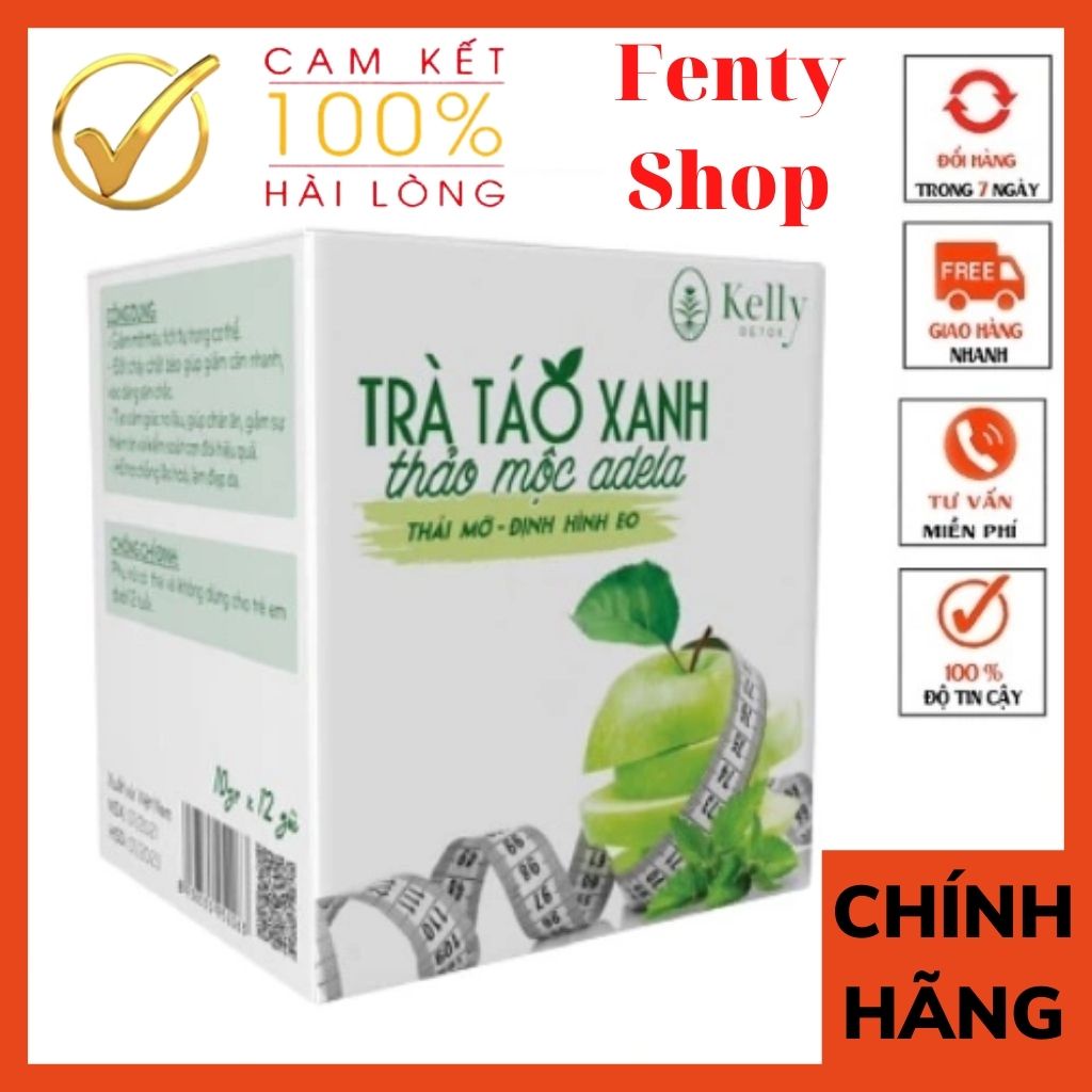 Trà Táo Giảm Cân TRÀ TÁO XANH Kelly DETOX thải mỡ,định hình eo thon dáng đẹp