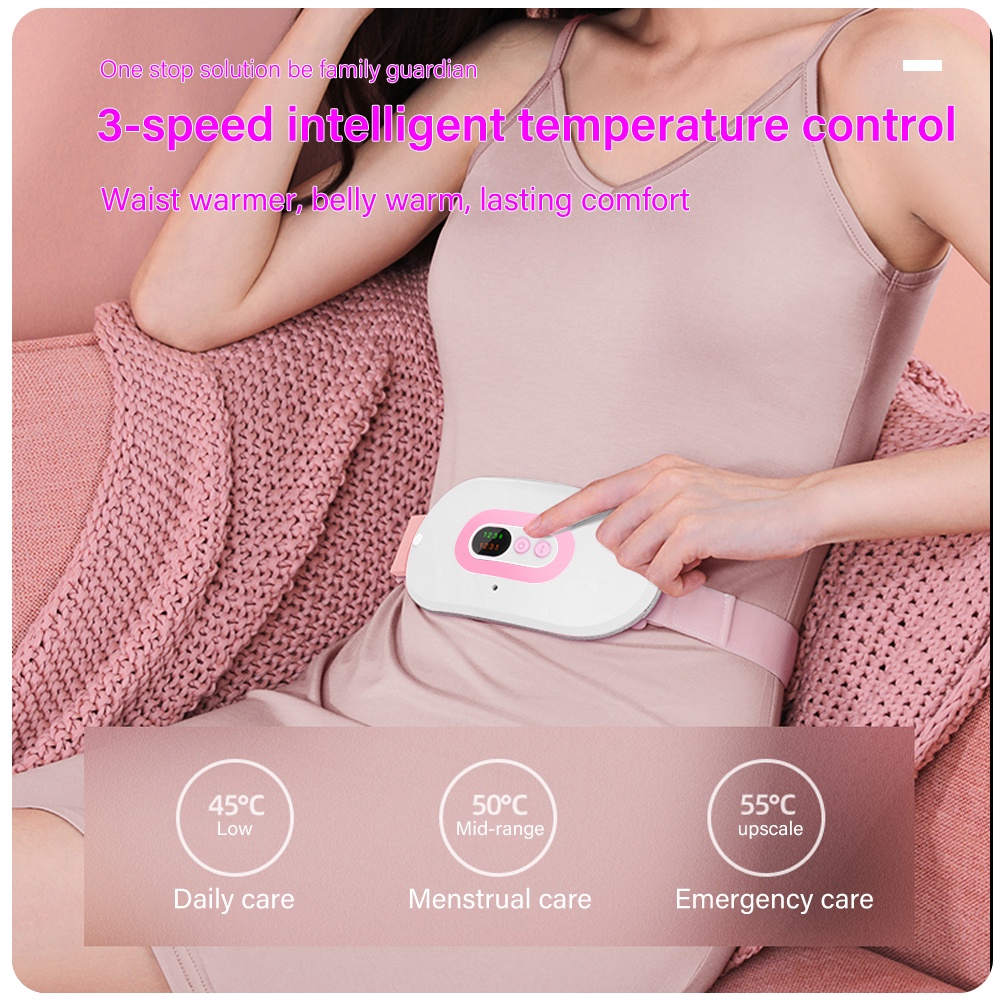 Máy massage làm ấm bụng, đai đeo giảm đau bụng kinh nguyệt, làm ấm tử cung cho phụ nữ đến kì