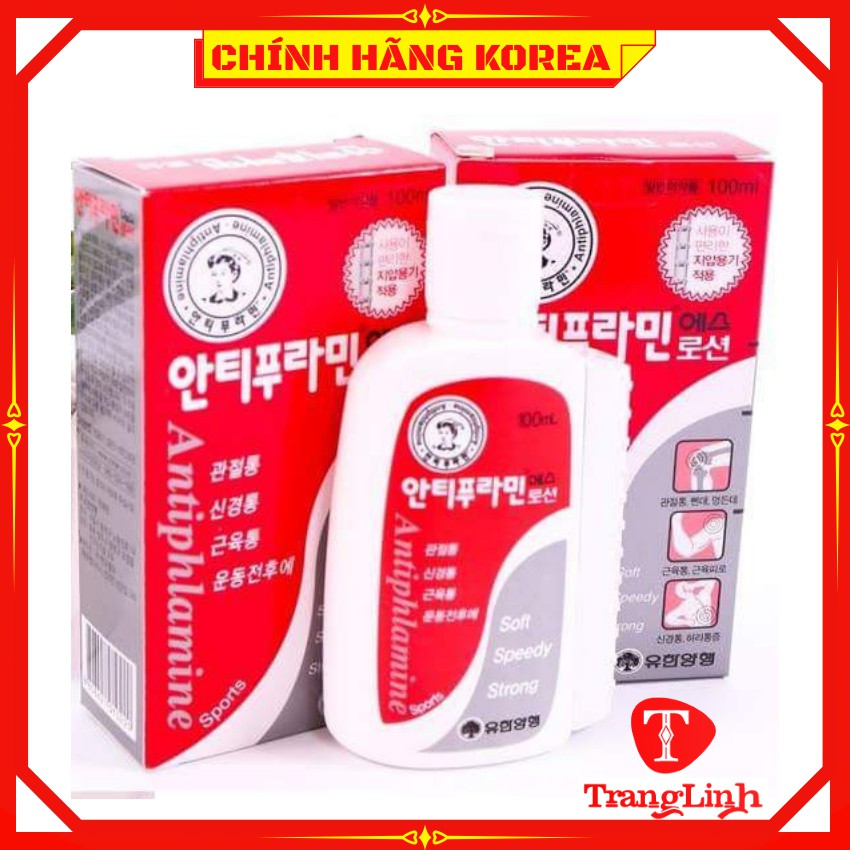 Dầu nóng hàn quốc Antiphlamine chính hãng, hộp 100ml - tranglinhkorea