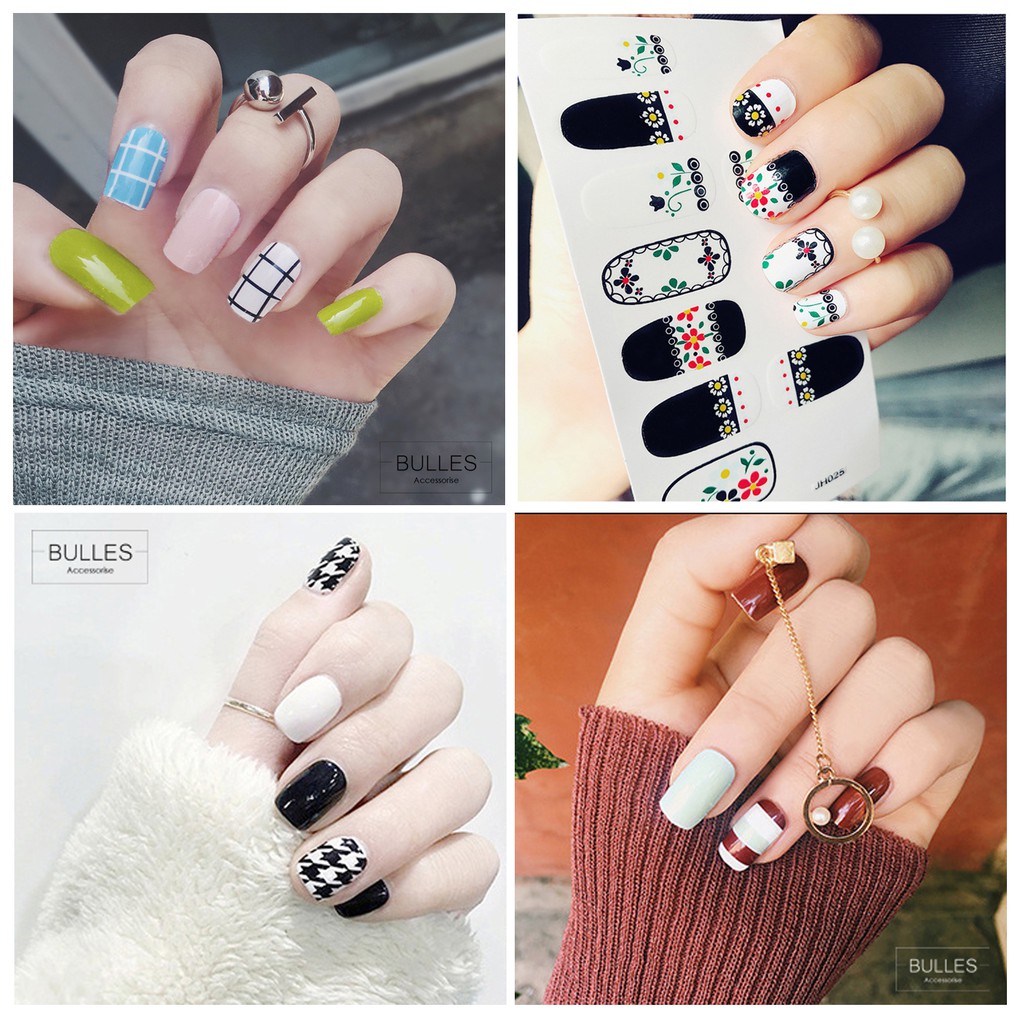 Miếng dán móng tay - Nail Wraps (14 miếng dán khô)