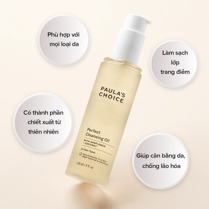 Dầu tẩy trang dịu nhẹ, làm sạch sâu Paula's Choice Perfect Cleansing Oil 118ml