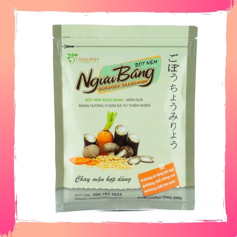 Bột Nêm Ngưu Báng Gói 200gr/ Hàng Dưỡng Sinh Tốt Sức Khoẻ