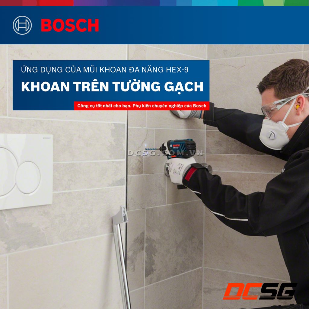 Mũi khoan đa năng chuôi lục giác HEX-9 MultiConstruction BOSCH (chọn size mũi) | DCSG