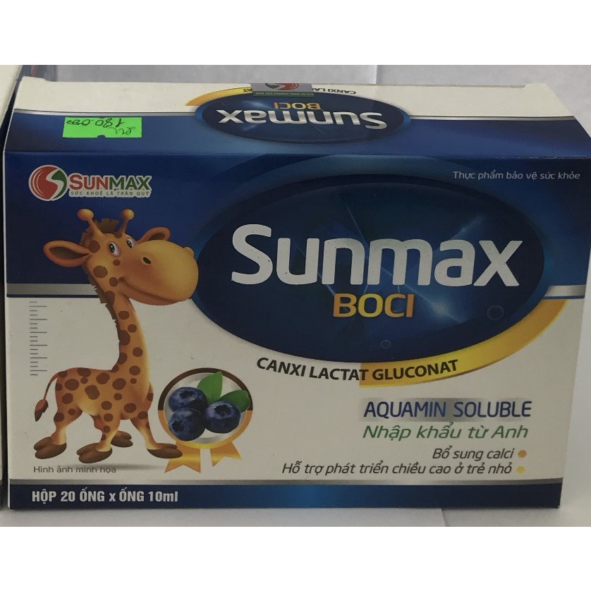 Sunmax Boci-Bổ sung calci, hỗ trợ phát triển chiều cao ở trẻ em