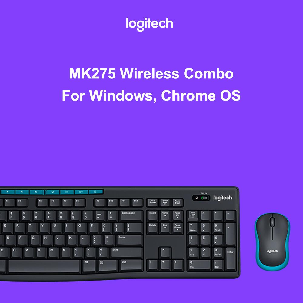 Set chuột không dây và bàn phím máy tính Logitech MK275 2.4G dành cho PC laptop