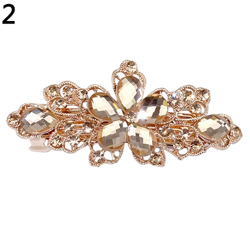Kẹp tóc hình hoa đính đá giả lấp lánh thời trang cho nữ