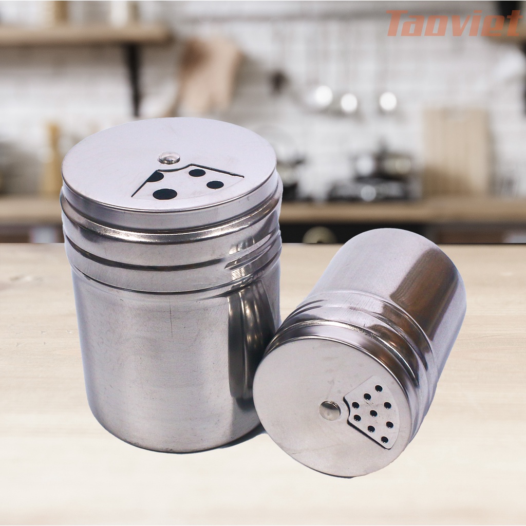 Lọ Rắc Tiêu / Muối Inox Lọ Đựng Gia Vị Hủ Đựng Tăm Bằng Thép Không Gỉ Tiện Dụng Cho Nhà Bếp