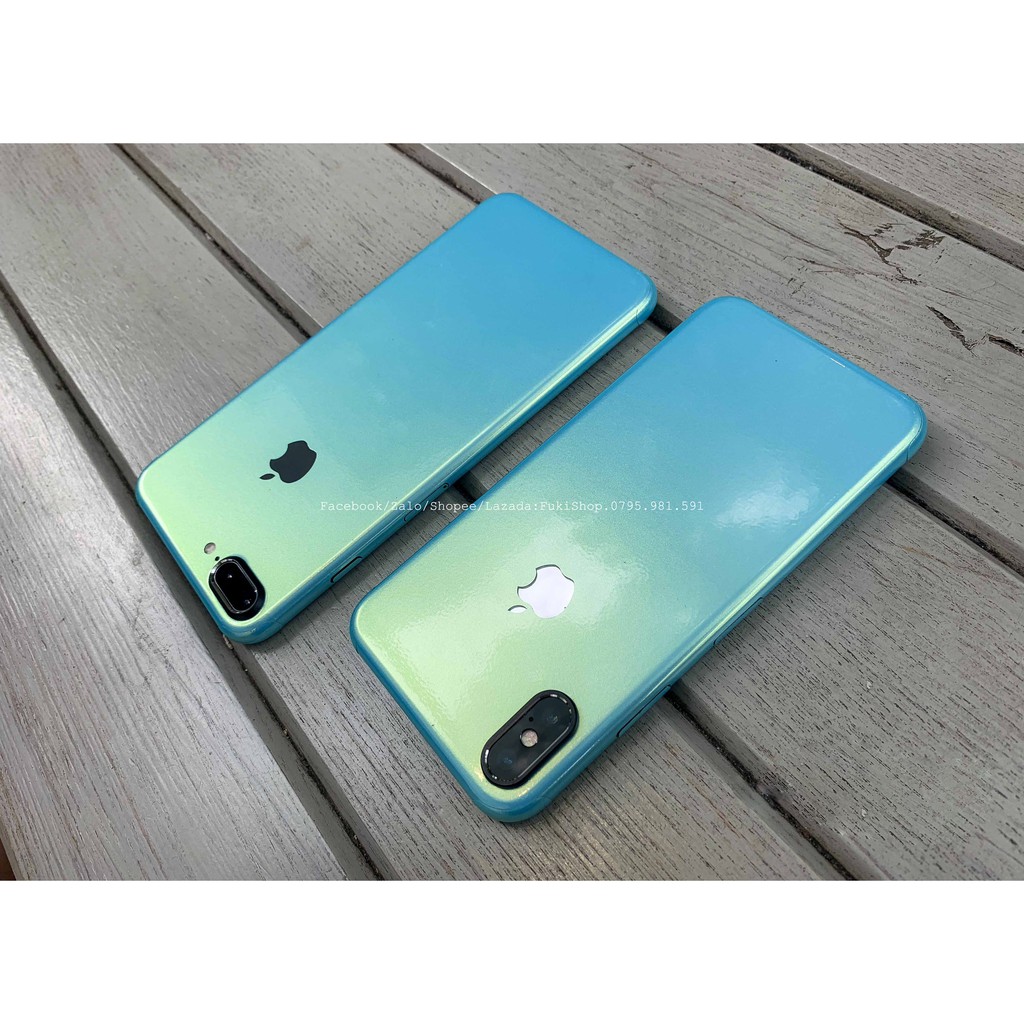 [IPHONE]Tấm Dán Skin mặt sau Magic Coral Ocean Blue FULL VIỀN Cho 5 6 7 8 6plus 7plus 8plus X XS XR XSMAX 11 PRO MAX