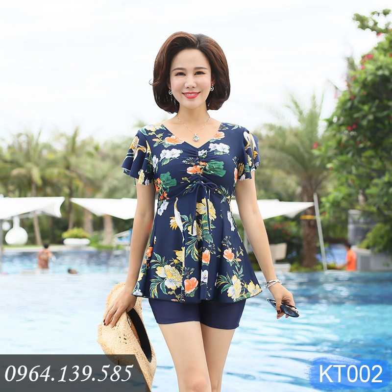 [LẺ SIZE 40-48kg] - Đồ bơi trung niên, bộ bơi cho người lớn tuổi, màu sắc trang nhã, phù hợp cho các mẹ, các bà | KT002 | BigBuy360 - bigbuy360.vn