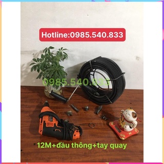Dây thông tắc dùng tay quay dài 12M