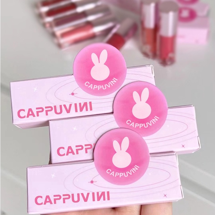 Son Dưỡng Môi CAPPUVINI lâu trôi thiết kế vỏ họa tiết thỏ dễ thương
