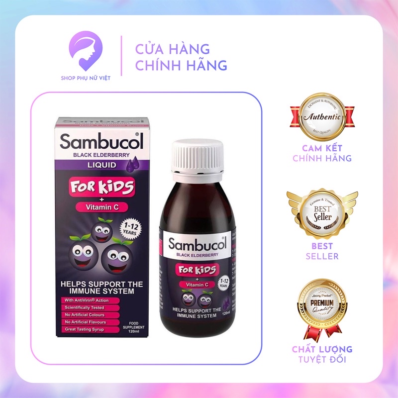 Siro tăng đề kháng Sambucol Anh 120ml