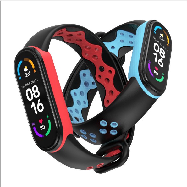 Dây Thể Thao đục lỗ dành Miband 6 / Miband 5 /Miband 3 & 4 chính hãng Mijobs ( Mi band 6 , 5 / Mi band 3 , 4 / Mi band 2