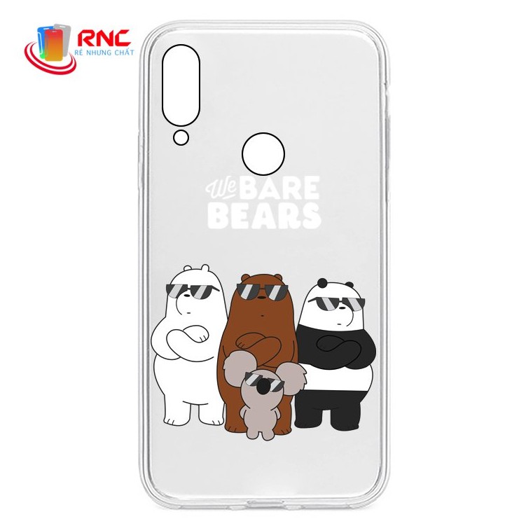 Ốp lưng Vsmart Joy 3/Joy 4/Active 3/Bee/Live 4/Star/ ...Silicone trong in hình gấu kute