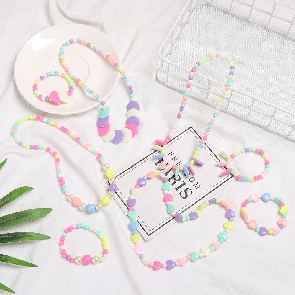 BEBETTERM 1 Bộ Hạt Nhựa Hình Bướm / Bông Hoa Xinh Xắn Làm Quà Sinh Nhật Cho Bé Gái