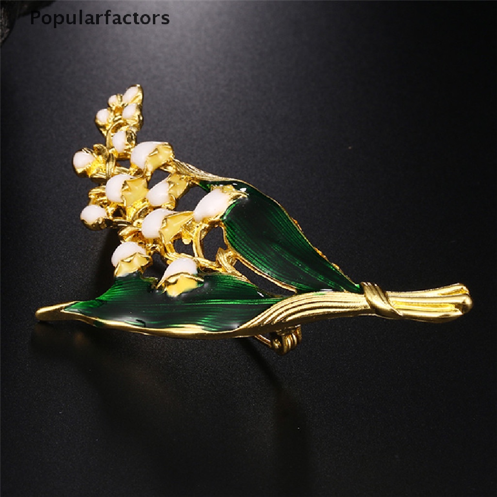 Ghim Cài Áo Hình Bông Hoa Tráng Men Màu Trắng Thời Trang Dành Cho Nữ