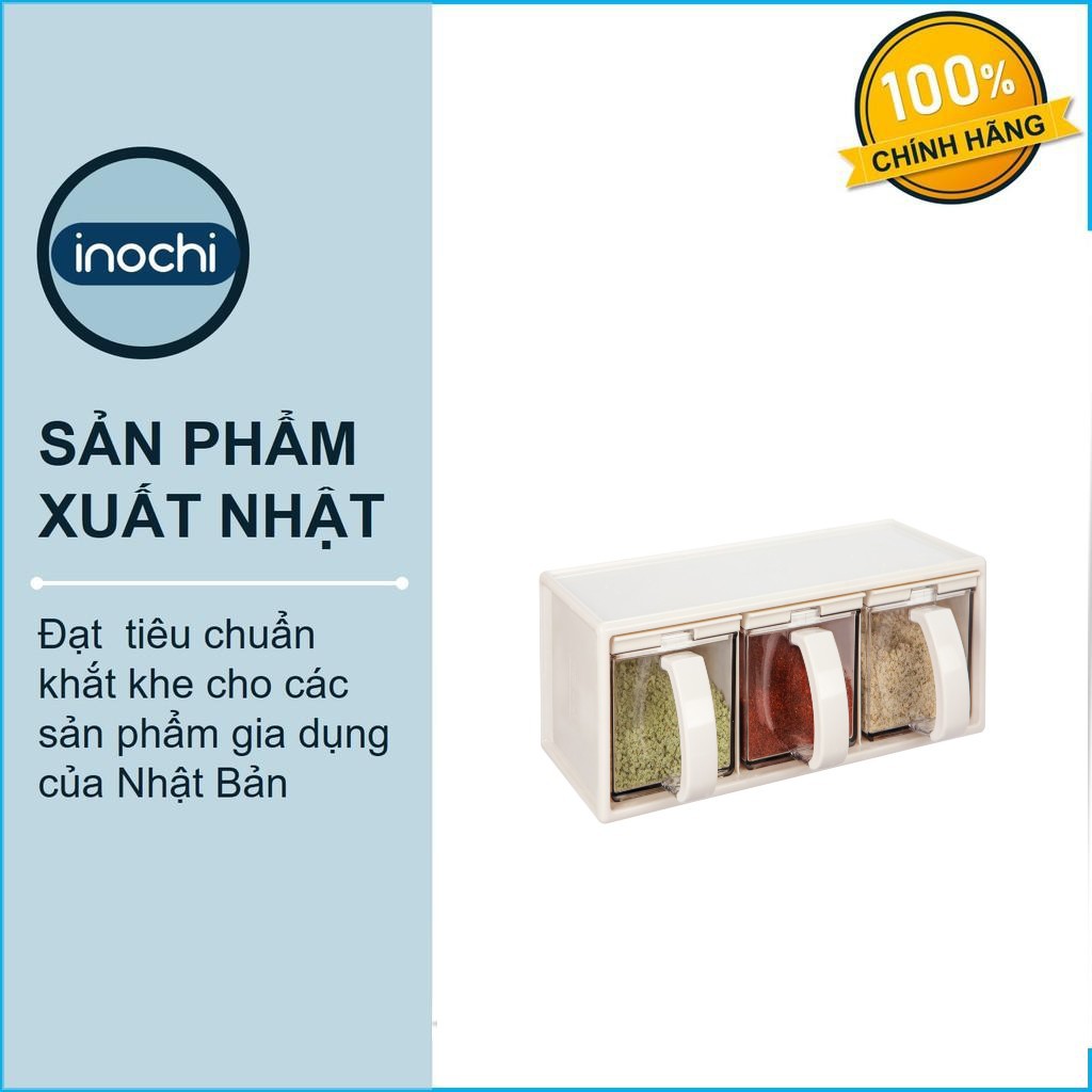 [TANG BÁT INOCHI] Bộ 3 hộp đựng gia vị nhà bếp cao cấp Inochi