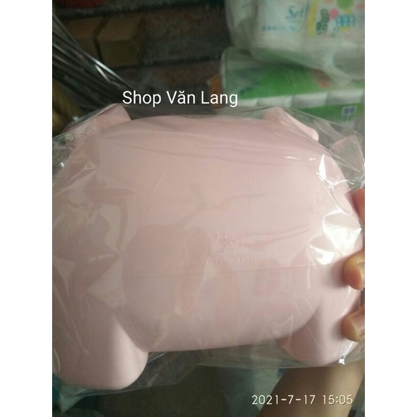 Hộp giấy ăn đựng khăn giấy hình lợn siêu cute dễ thương màu trắng và hồng