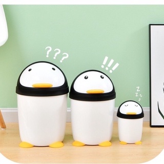 Thùng rác mini hình chim cánh cụt