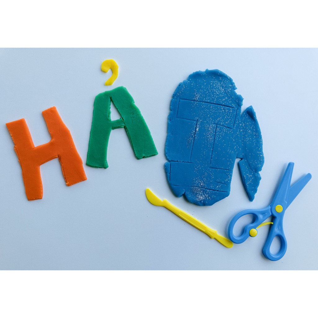 Kéo và lăn nhựa - Dụng cụ chơi kèm bột nặn an toàn TEDU