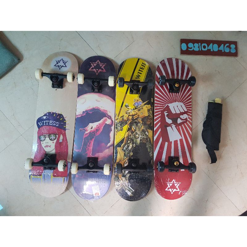 Ván Trượt Cao Cấp chuyên nghiệp gỗ ép bánh cao su WITESS