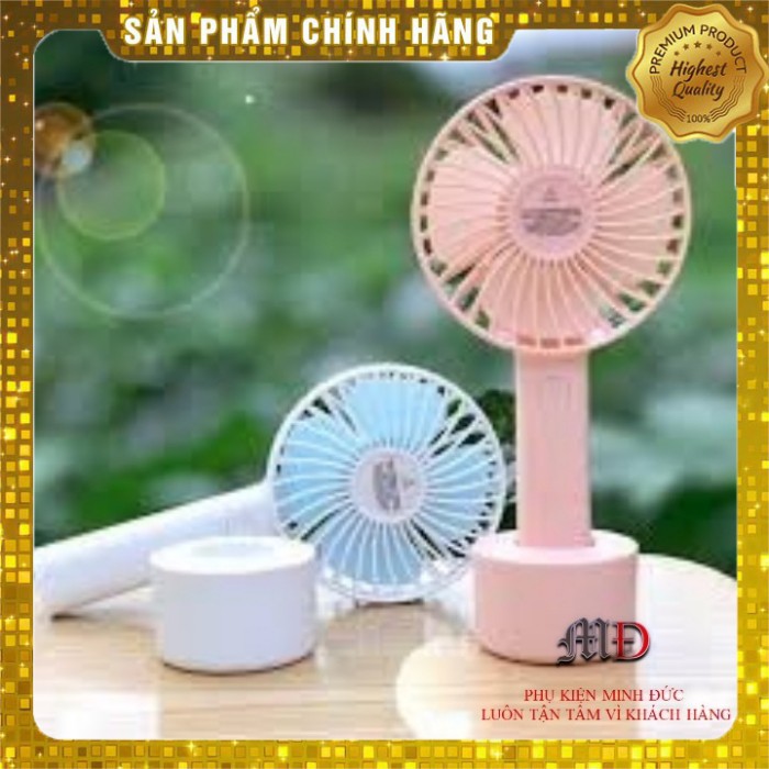 [XẢ LỖ] QUẠT MINI CẦM TAY TÍCH ĐIỆN 3 TỐC ĐỘ + PIN + CÁP SẠC + ĐẾ QUẠT | BigBuy360 - bigbuy360.vn