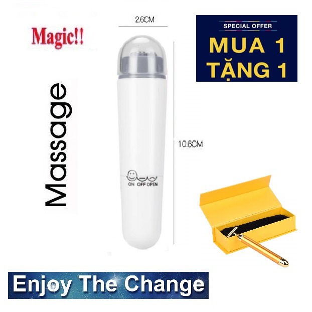 (Có Quà Kèm) Bộ 02 Gậy Massage Rung Châm Cứu Không Dây Châm Cứu Mát Xa Mini Cầm Tay Tê FS1100