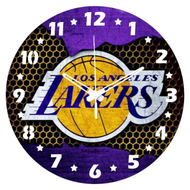 Đồng Hồ Treo Tường Hình Câu Lạc Bộ Bóng Rổ Nba Đường Kính 30cm