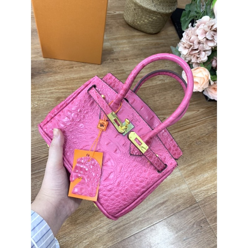 Túi xách nữ thời trang Birkin vân cá sấu size 20