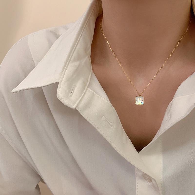 Vòng cổ Mặt Vuông Phong Cách Hàn Quốc Thời Trang Cho Nữ