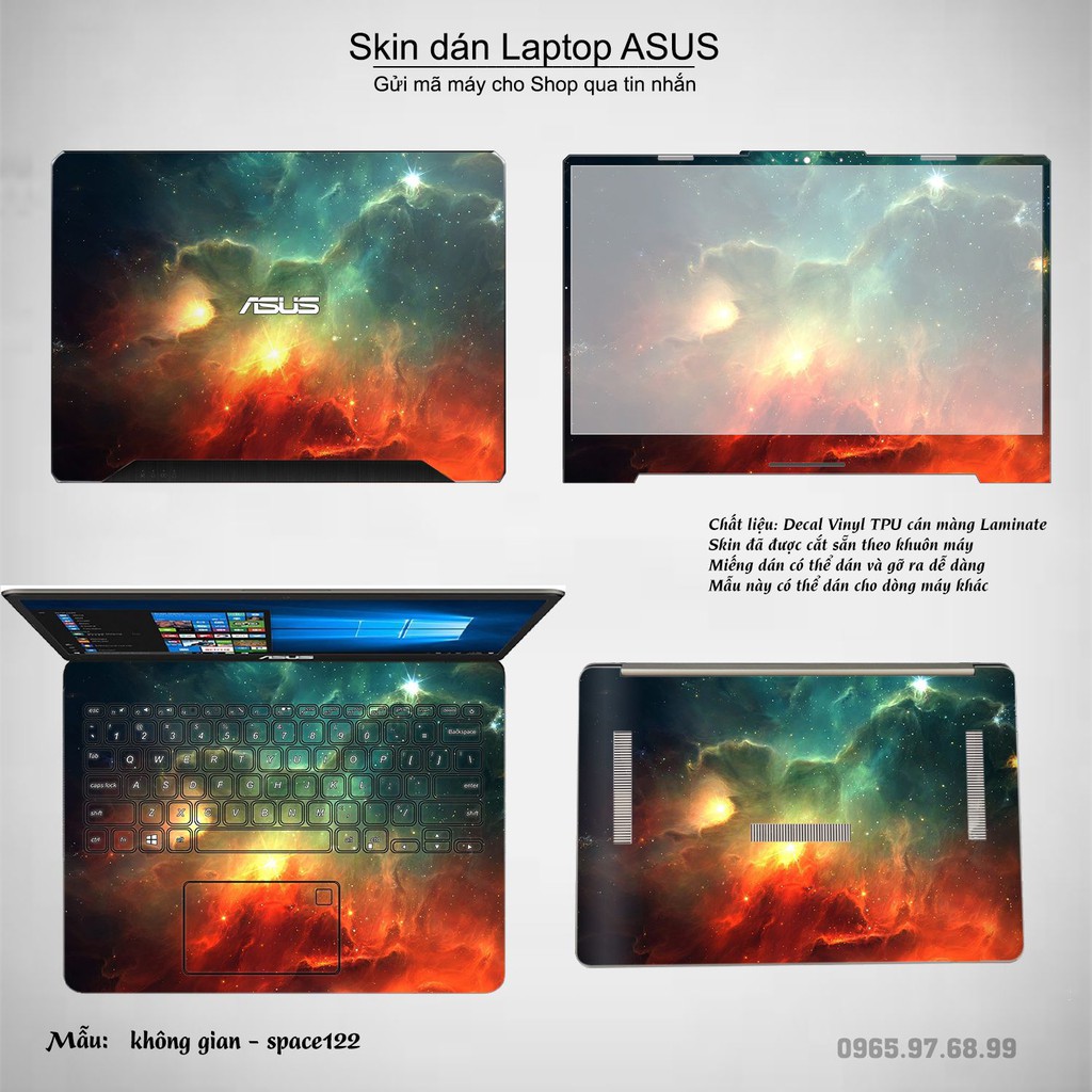 Skin dán Laptop Asus in hình không gian _nhiều mẫu 21 (inbox mã máy cho Shop)