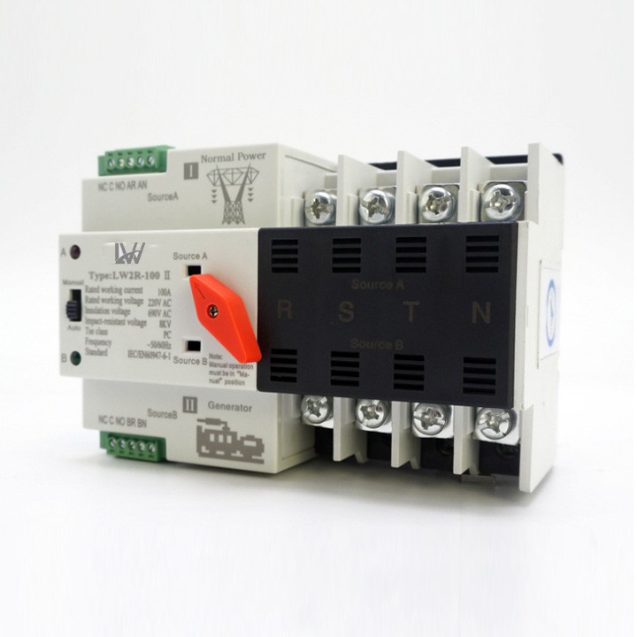 Cầu dao đảo chiều 3 pha 100A 380v - bộ chuyển nguồn ats - chuyển mạch nhanh không gây mất điện