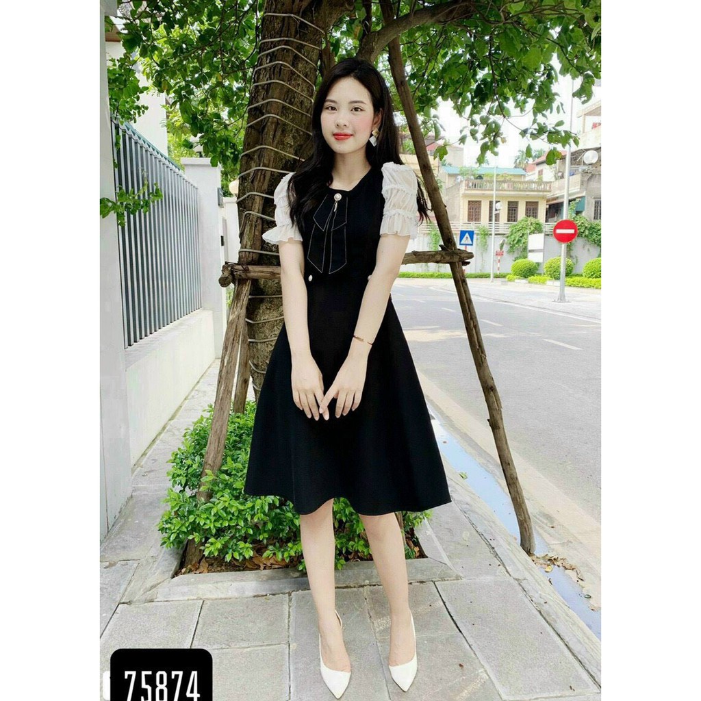 VÁY ĐẦM DẠO PHỐ UMI PHỐI TAY VOAN TỪ 40-71KG | BigBuy360 - bigbuy360.vn