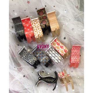 Kẹp tóc càng cua, Cặp tóc 3 răng - 5 răng hoa văn Honey
