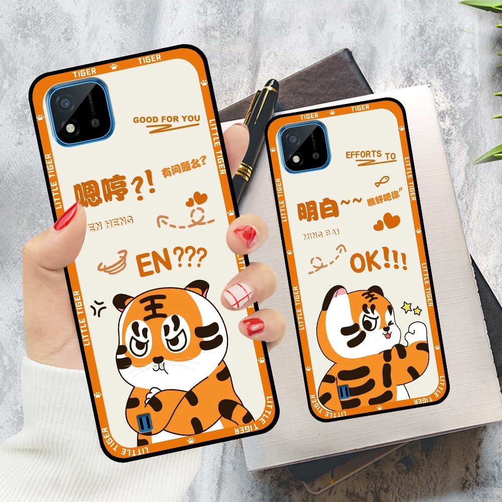 Ốp Realme C11 2020/2021 / C12 / C15 / C20  in hình cặp đôi doremon, hổ, khủng long dễ thương