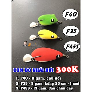Combo mồi giả nhái hơi 3 tầng nước, câu cá lóc, cá chuối cực kỳ hiệu quả