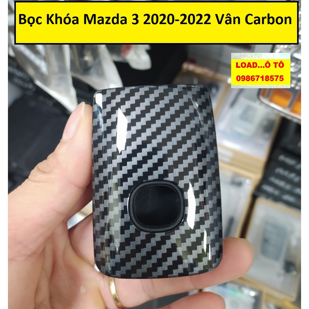 Bao Chìa Khóa Mazda 3, Bọc Khóa Mazda 3 2020-2022 Vân carbon cao Cấp