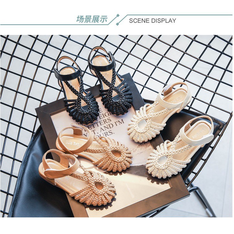 Dép cho bé giá rẻ👣FREESHIP👣 Dép đan chéo bé gái quảng châu rẻ đẹp