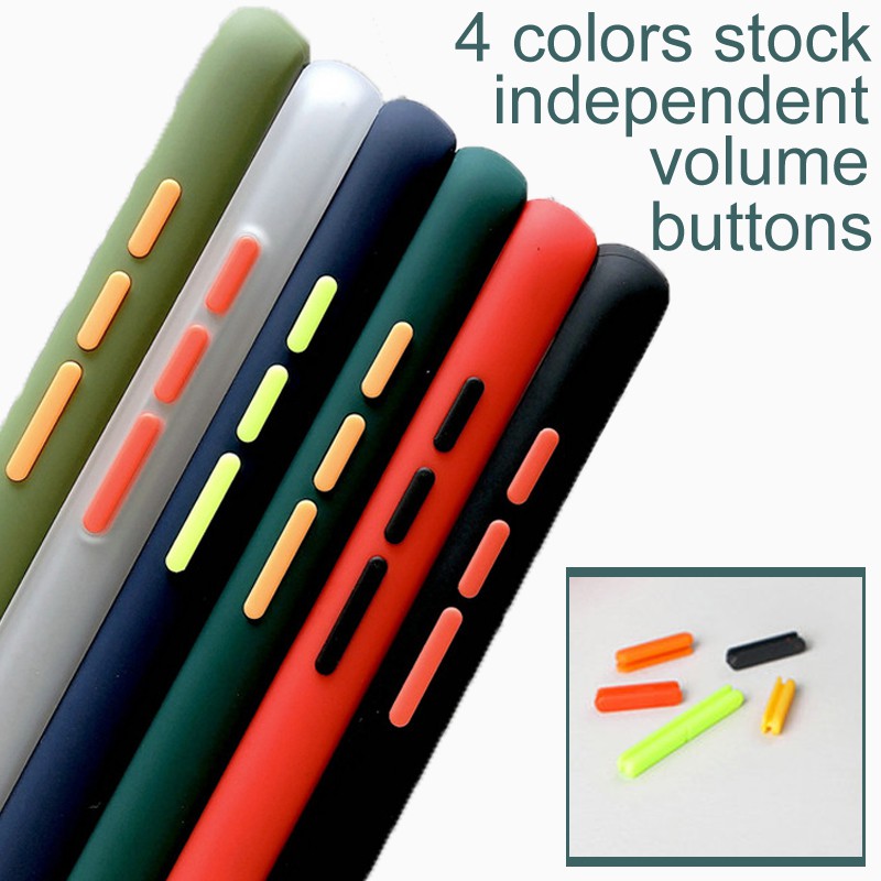 Bộ 4 nút nguồn và âm lượng độc lập có 4 màu tùy chọn cho ốp điện thoại nhám thời trang LC