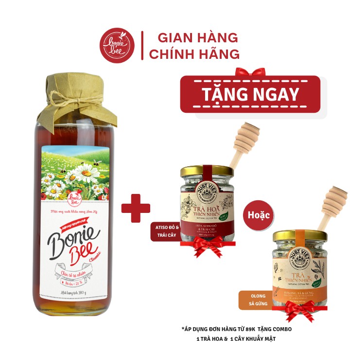 Mật Ong Nguyên Chất Đa Hoa (BB Classic) Bonie Bee 380gr - Chín Tự Nhiên Từ Tổ - Không Qua Xử Lý 380g | BigBuy360 - bigbuy360.vn